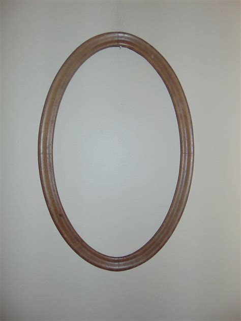 Oak Wood Oval Picture Frame Measures 27 12 X 17 Etsy Oval Picture