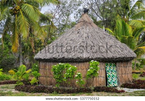 Traditional Kanak House On Ouvea Island Stock Photo 1377750152