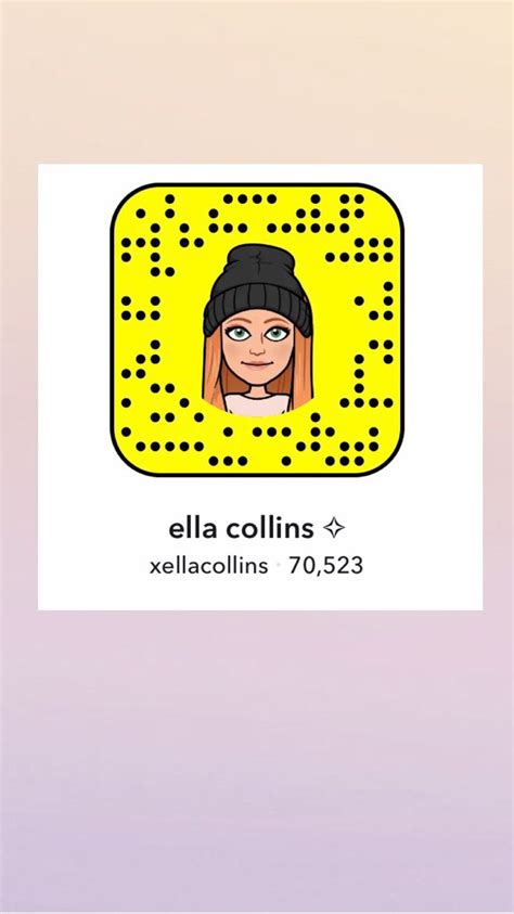 Snapcode Xellacollins Snapchat Usernames Celebrity Snapchat