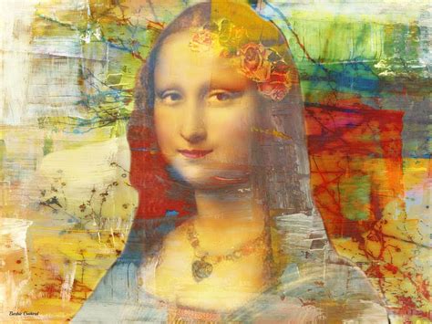 Mona Lisa Abstract Painting By Barbie Guitard Fine Art America