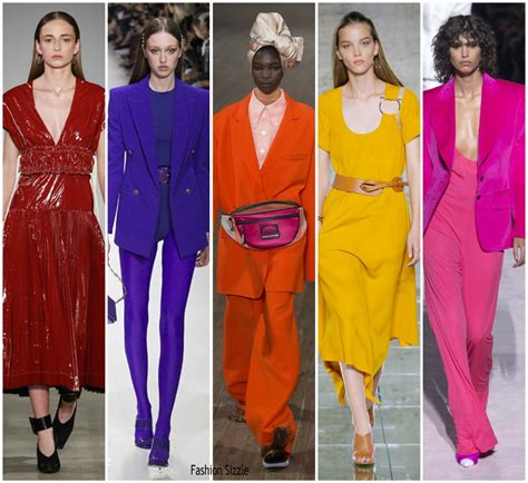 Spring 2018 Runway Fashion Trend Bold Colors Fashionsizzle