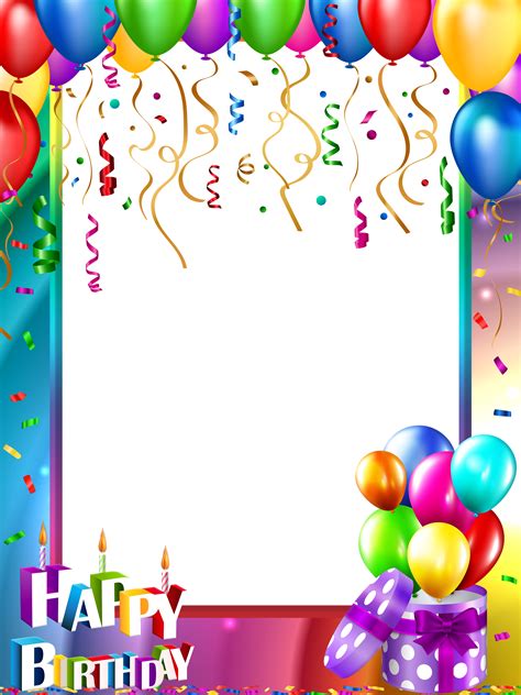 Where can i find free happy birthday wallpapers? Happy Birthday PNG Transparent Frame | Gallery ...