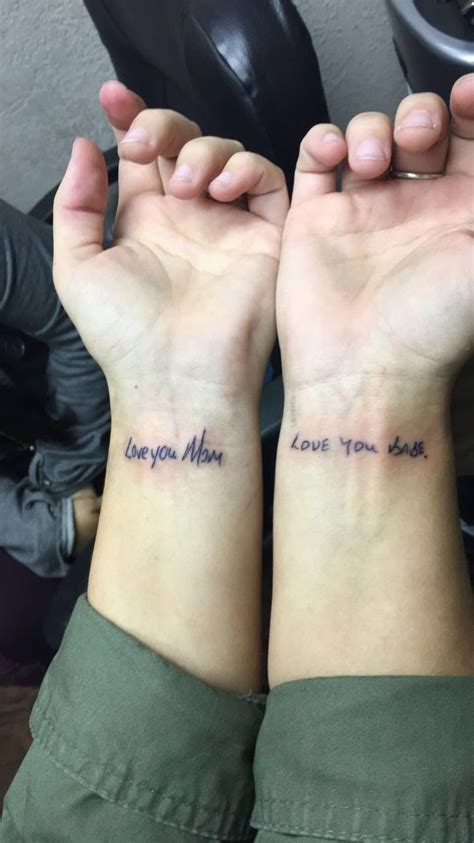 Mom And Dads Writing Absolutely Love It Tattoos For Daughters