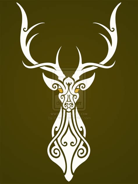 The White Stag By Verreaux On Deviantart Stag Tattoo Celtic Art