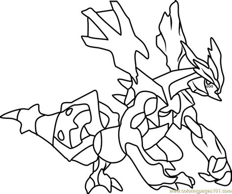 Kyurem Pokemon Coloring Page - Free Pokémon Coloring Pages