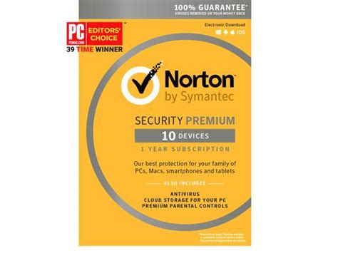 Safeguard account numbers and photos on your pcs and macs, contacts on your smartphones and private data on your tablets from criminals trying to gain access to them. Symantec Norton Security with Antivirus Premium - 10 ...