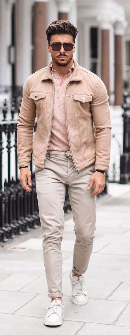 Beige Harrington Jacket Men S Pastel Wardrobe Ideas With Beige Jeans