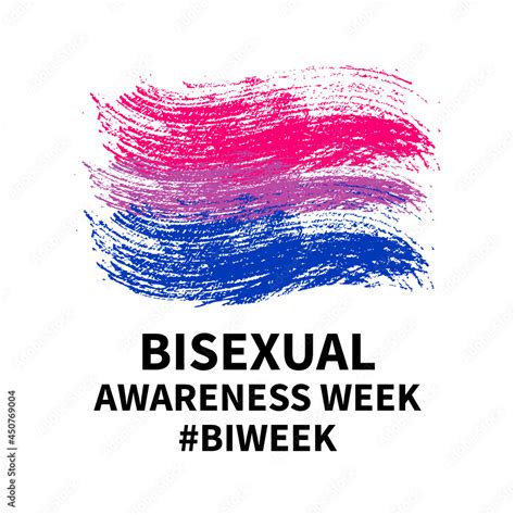 Bisexual Awareness Week Typography Poster Lgbt Community Event Celebrate On September Vector