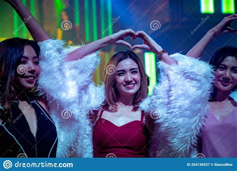 Group Of Women Friend Having Fun At Party In Dancing Club Stock Image Image Of 2022