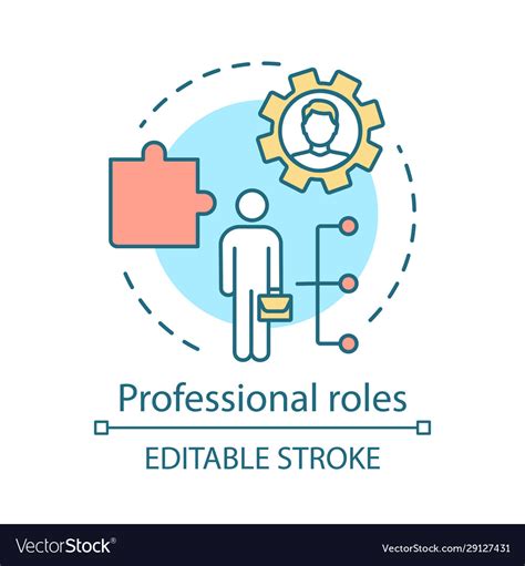 Professional Roles Concept Icon Functions Vector Image