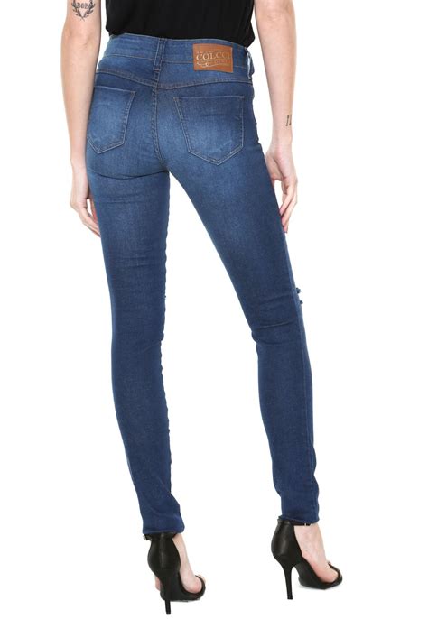 Calça Jeans Colcci Skinny Fátima Azul Compre Agora Dafiti Brasil