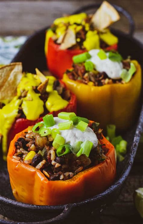 Delicious Vegan Stuffed Bell Peppers Filled With Smoky Chipotle