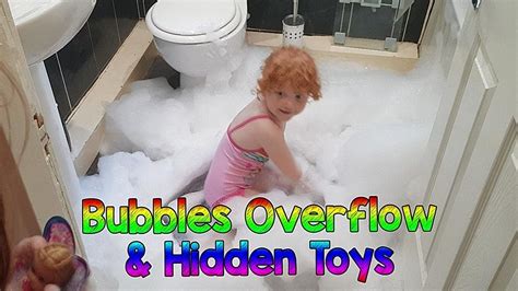 Bubbles Overflowing In The Bath And Finding Surprise Toys Fun Youtube