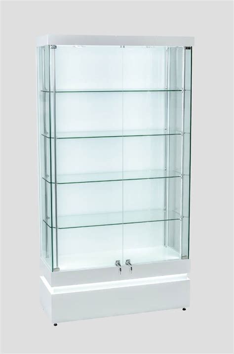 Frameless Display Glass Cabinet 650x400x1900mm W Code 99056 Glass