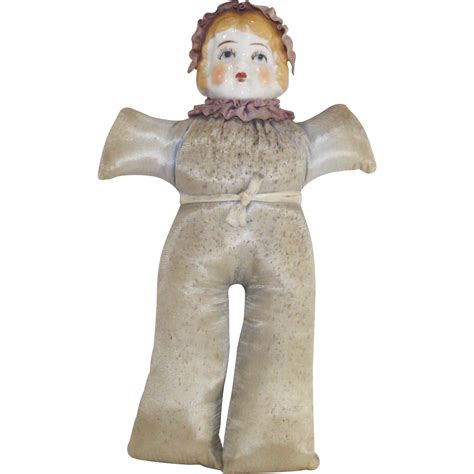 Antique Pin Cushion Doll With Porcelain Head From Bonnieboswellantiques