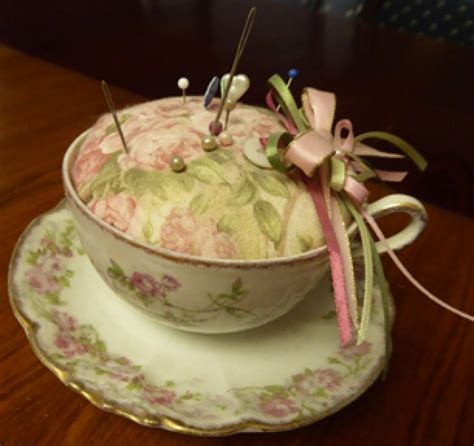 Teacup Pincushion Tutorial Embroiderers Association Of Canada