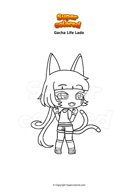 Gacha Life Cat Girl Coloring Pages