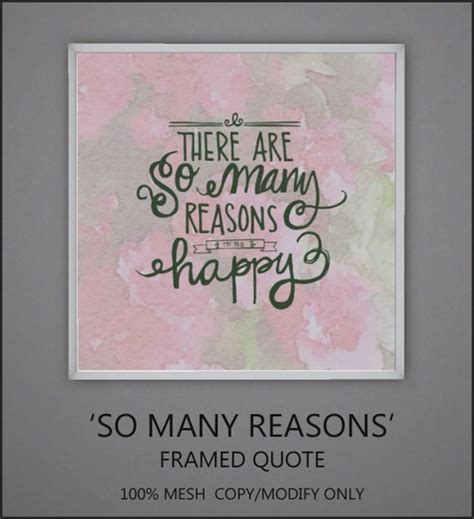 Second Life Marketplace Mg So Many Reasons Framed Quote