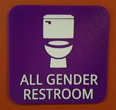 All Gender Bathroom Restroom Sign Etsy