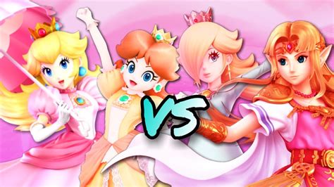 Ssbu Peach And Daisy Vs Zelda And Rosalina Youtube