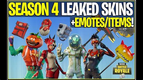 Battle royale, with the slogan brace for impact, started on may 1st, 2018, and ended on july 11th, 2018. *NEW* Fortnite: SEASON 4 LEAKED SKINS,BACK BLINGS, AND ...