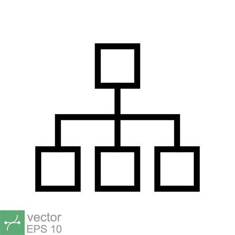 Organization Chart Icon Simple Outline Style Org Hierarchy Company