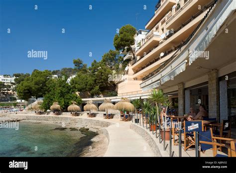 Beachfront Cafe Bar Illetas Bay Of Palma South Coast Mallorca