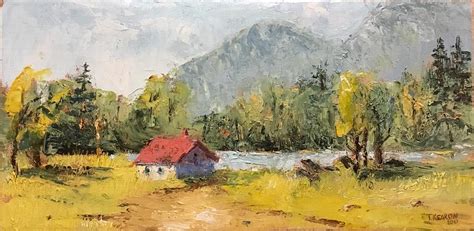 Cabin In The Hills Painting By Thomas Kearon Fine Art America