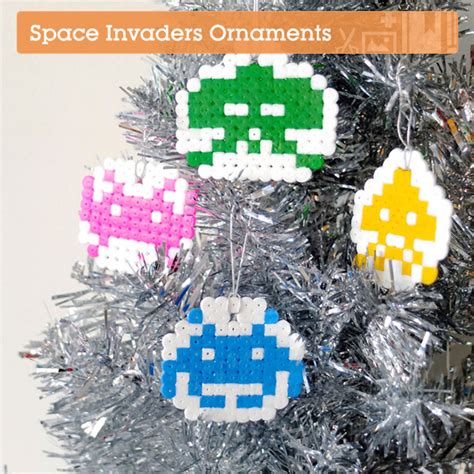 Make A Set Of Space Invaders Christmas Ornaments