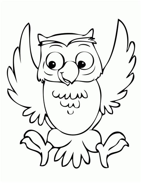 Owl Coloring Pages Clip Art Library