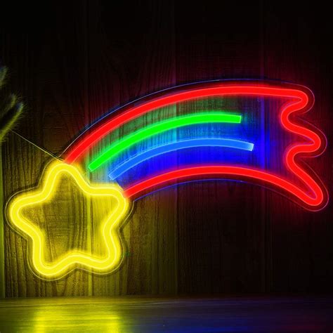 NEW SHOOTING STAR NEON SIGN WALL ART WN13 - Uncle Wiener's Wholesale