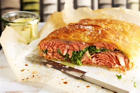 Fresh Salmon In Layers Of Puff Pastry Is A Memorable Dish That Will