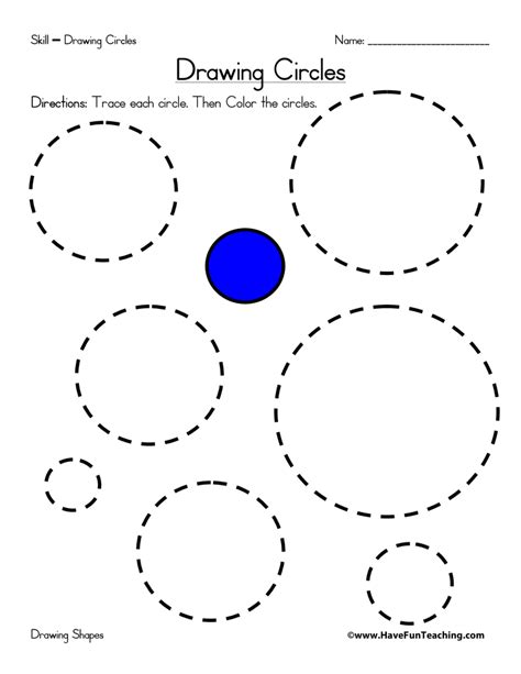 Drawing Circles Worksheet Have Fun Teaching