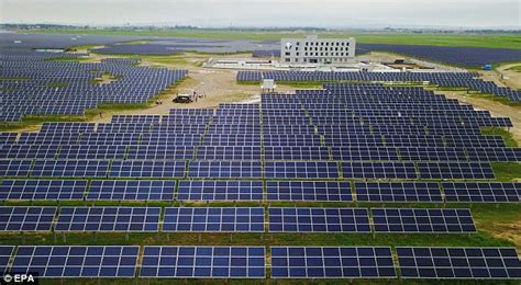 China Builds Panda Shaped Solar Farms Daily Mail Online