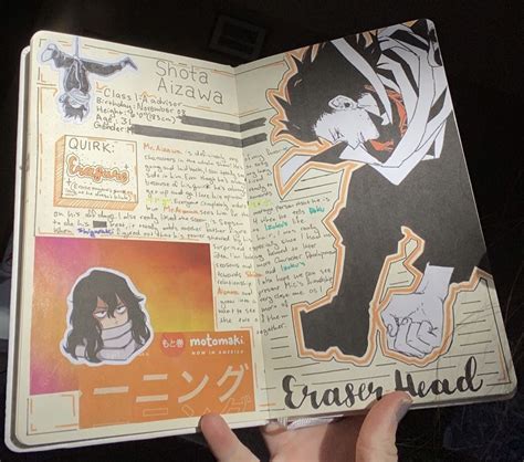 Aizawa Journal Page In 2021 Anime Journaling Anime Book Anime Journals