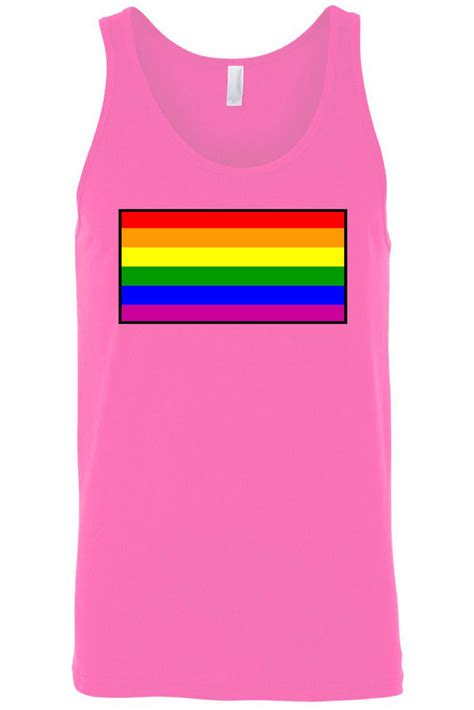 Mens Tank Top Gay Pride Rainbow Flag Colors Lgbt Homosexual Lesbian