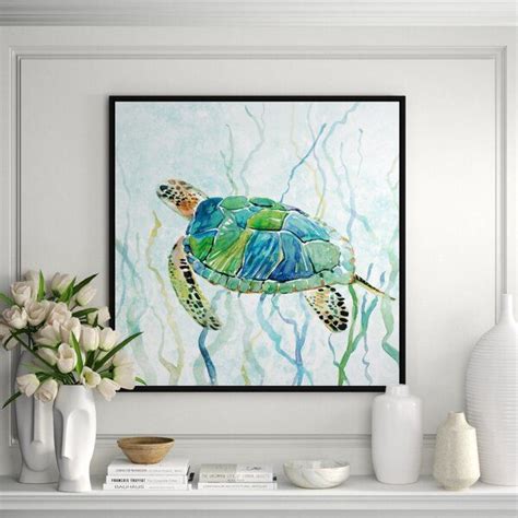 Jbass Grand Gallery Collection Sea Turtle Swim Ii Framed Print On