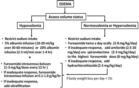 The Algorithm For Edema Management In Patients With Nephrotic Syndrome