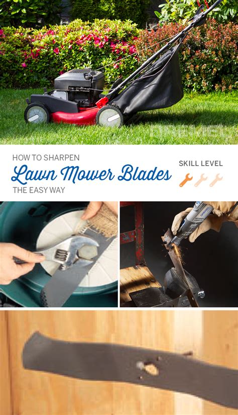 Another way to sharpen a mower blade is by using a drill and a special sharpening stone. With the right tool, you can sharpen lawn mower blades quickly and easily. There's a Dr ...