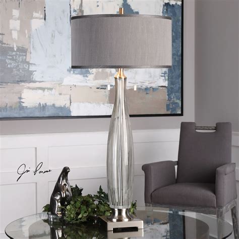 Shop Uttermost Coloma Gray Glass Table Lamp Free Shipping Today