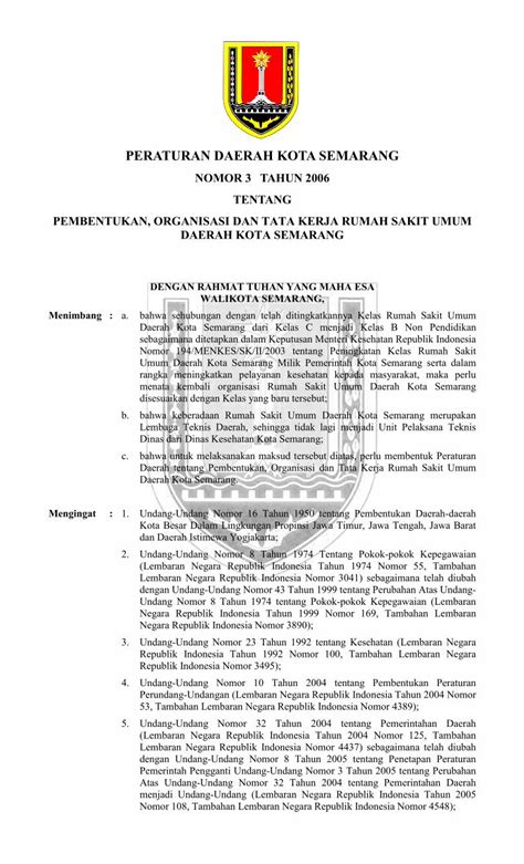 PDF PERATURAN DAERAH KOTA SEMARANG B Penyusunan Rencana Dan