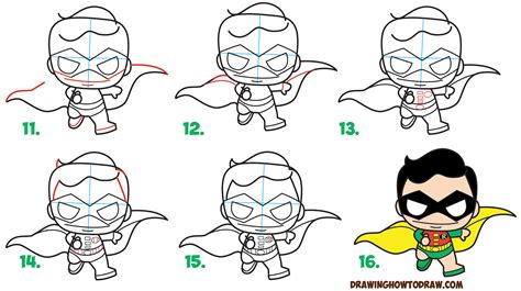Batman Drawing Step By Step How To Draw Cute Chibi Batman From Dc