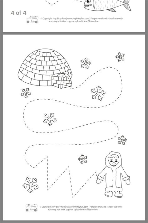 Pin by Adam Fromm on חורף | Artic animals, Tracing worksheets, School fun