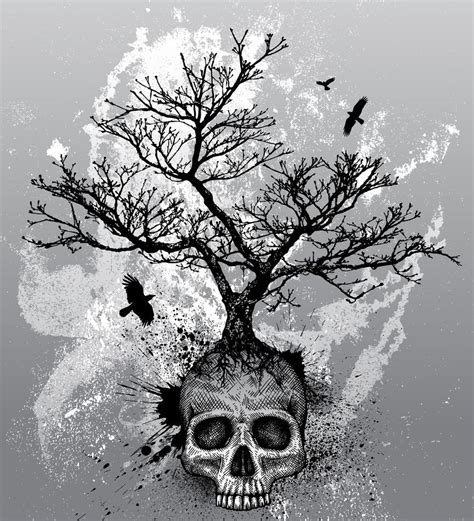 Pin By Madison Sladek On Tattoos Skull Tree Tree Tattoo Tree Of