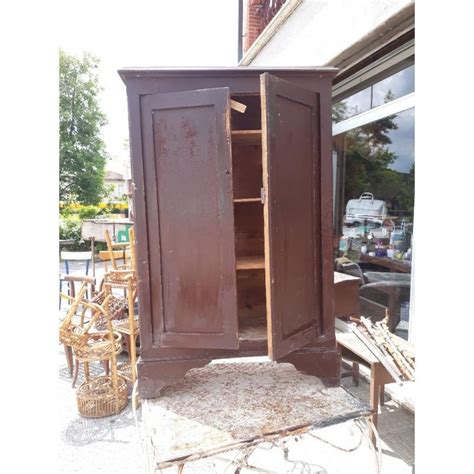 The metal construction provides durability. Small Cupboard with 2 Doors, 1800s for sale at Pamono