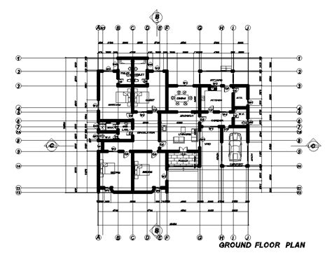 X M House Plan Is Given In This Autocad Drawing File This Is Single Story Building