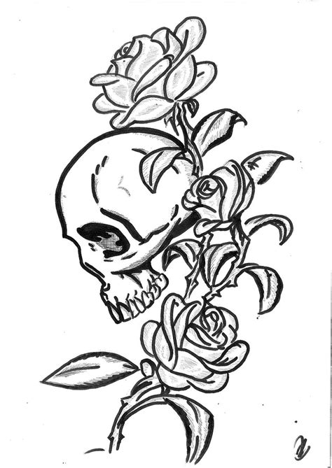 Rose Skull Tattoo Design By Mokheir35 On Deviantart