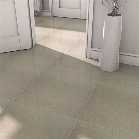 Flooring that combines beauty with the durability of tile. Imperiali Beige Porcelain Floor Tile, Pack of 3, (L)600mm ...