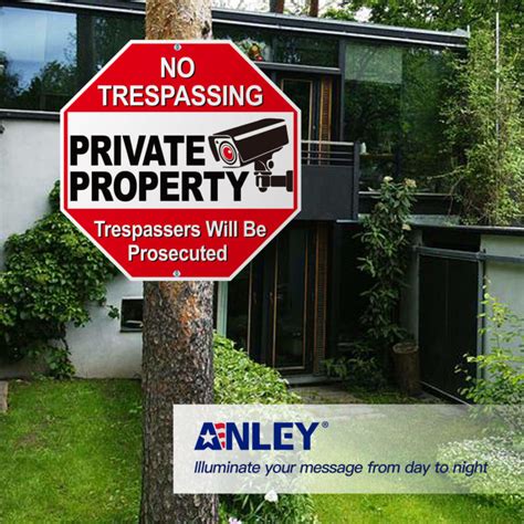 Private Property Aluminum Warning Sign Anley Flags