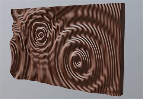 Parametric Wall Art The Waves Cnc Cutting File Kits And How To Painting